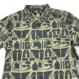 Hippy Tree Nomad Division Mens Large Daytripper Woven Button Up‎ Shirt NEW